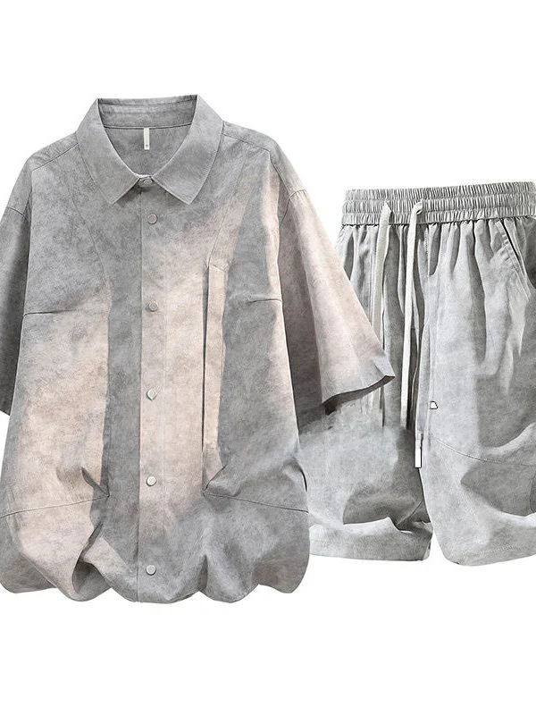 ensemble-decontracte-deux-pieces-pour-homme-grande-taille-chemise-a-manches-courtes-en-soie-glacee-fine-et-short-de-sport-pour-l'ete