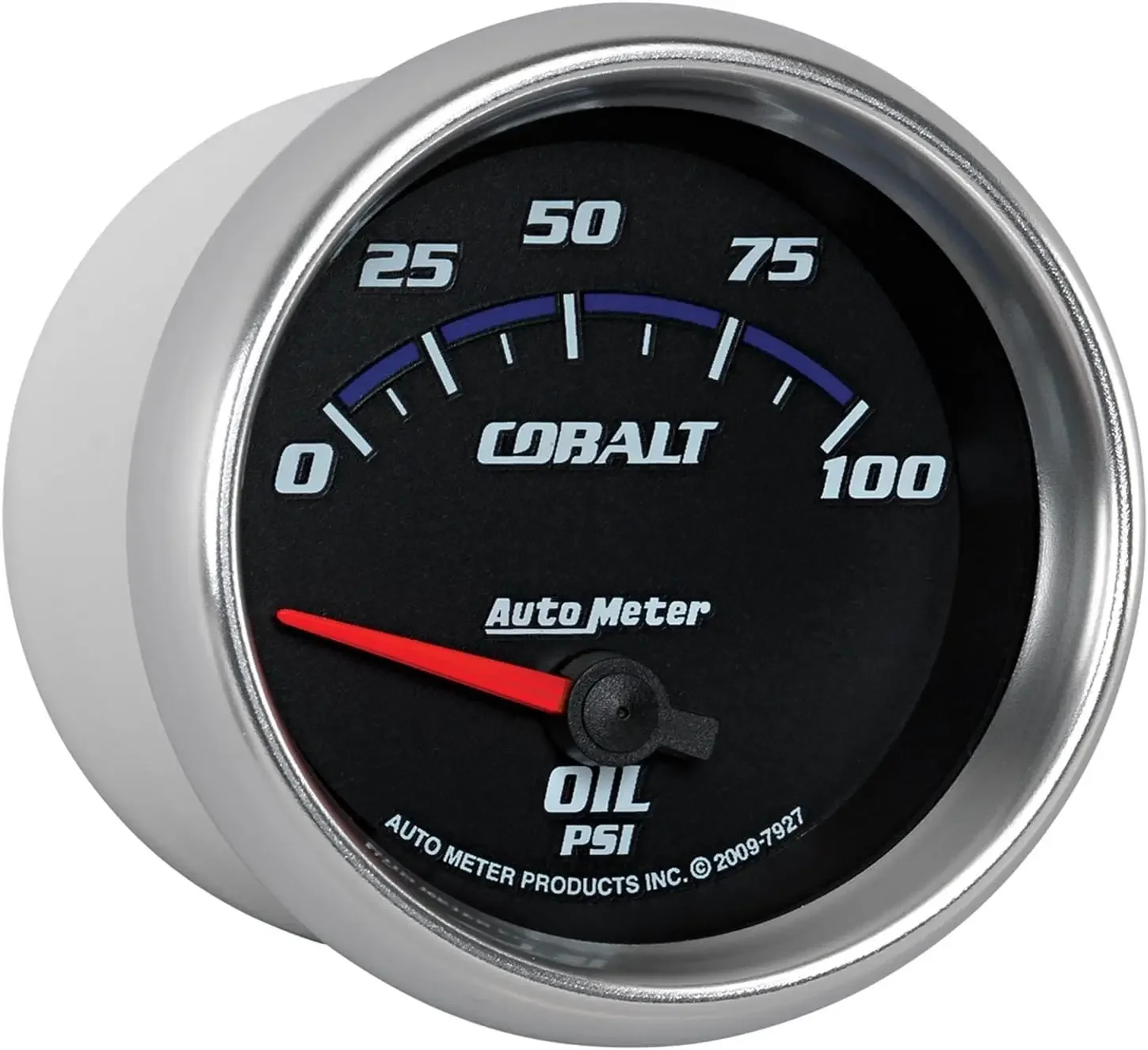 Medidor 7927 Cobalto 2-5/8" 0-100 PSI Medidor de pressão de óleo elétrico de varredura curta