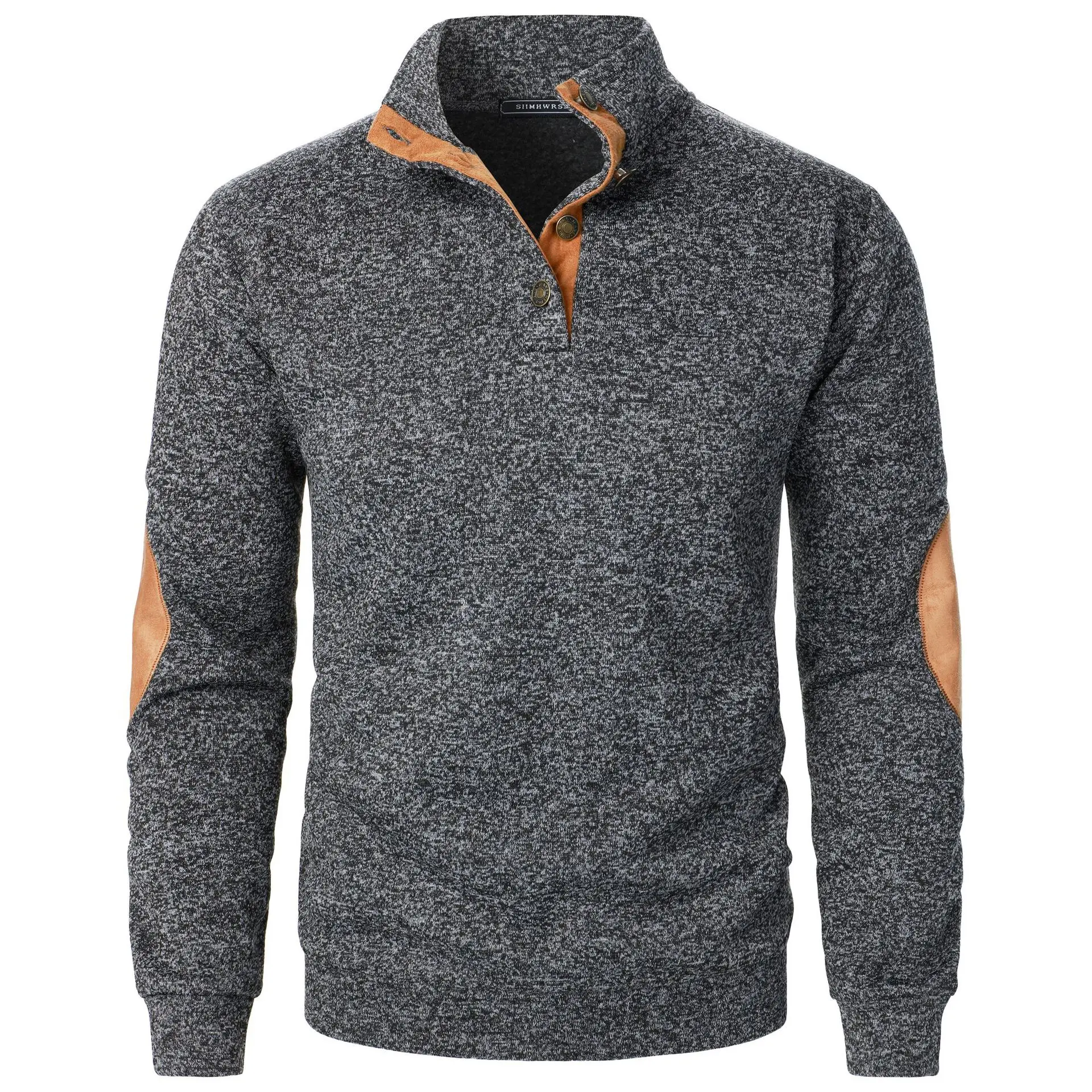 Men's Long Sleeve Stand Collar Sweatshirts Casual Pullover Outdoor Streetwear for Men Sport Riding lightweight V-neck Coats