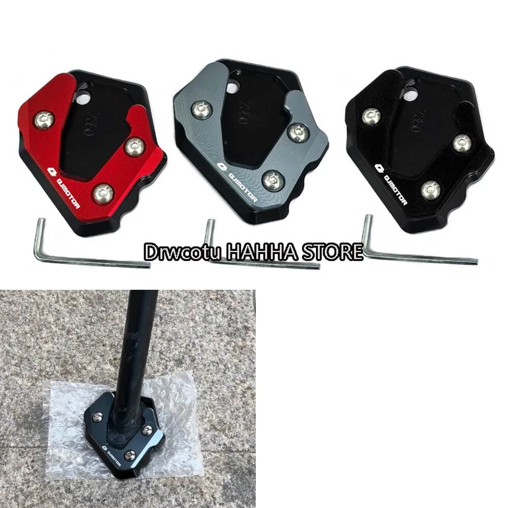 Motorcycle Kickstand Side Stand Foot Enlarge Extension Pedal FOR QJMOTOR QJ QJMOTO SRT800 SRT800X 750 Enlarger Extension Plate