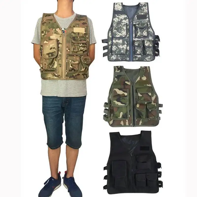 الأطفال الكبار التكتيكية CS لعبة الصدر تلاعب لوحة الناقل التمويه الصيد التدريب القتالية الادسنس سترة #1