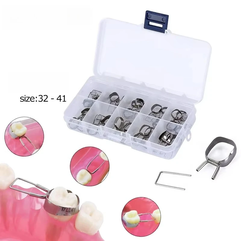 

40 шт., стоматологический ортодонтический космический фиксатор, петли для первого моляра, стоматологический ортодонтический фиксатор зазора 2-го моляра 32 # -41 # Стоматологические материалы