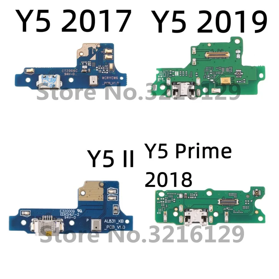 NEW USB Charging Port Dock Charger Plug Connector Board Flex Cable With MIC For Huawei Y5 Y5p Y6 Y6p Prime II Pro 2017 2018 2019