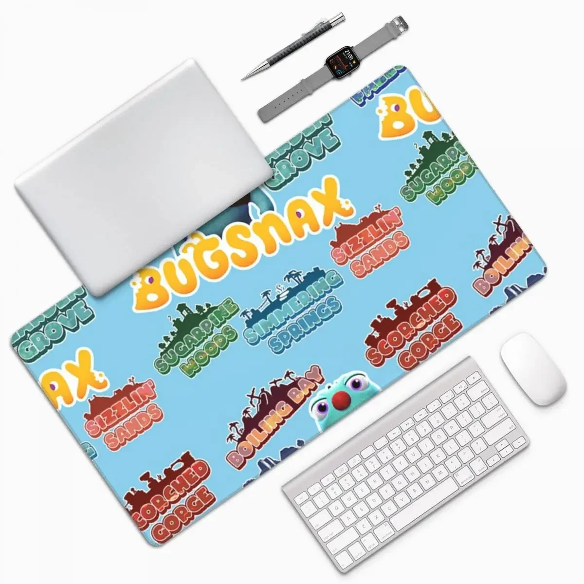 Bugsnax Locations Fan Art Pack Black Kinda Bug Large Mouse Pad Computer Keyboard Mouse Mat Gaming PC Laptop Desk Mat