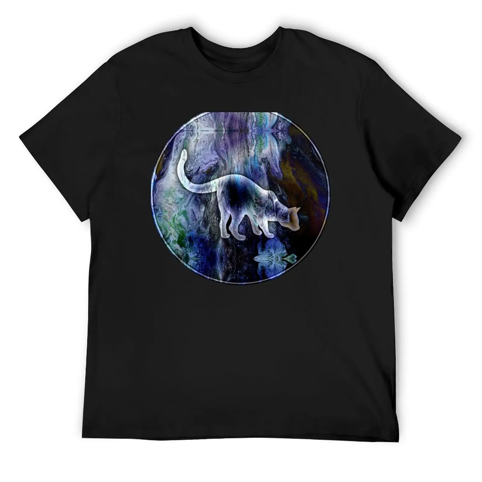 

Curiosity: cat being curious T-Shirt Blouse Luxury man oversize t-shirts man anime tshirt black t-shirts for men