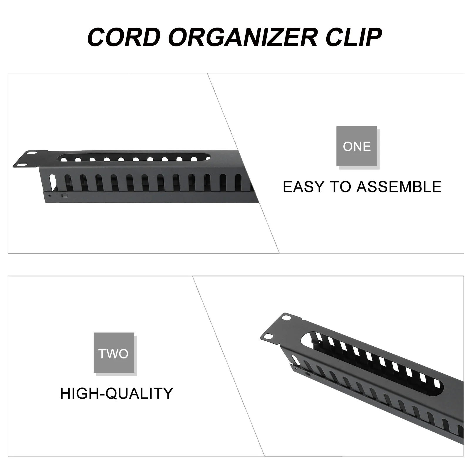 Server Rack Cable Management Finger Duct Open Slot Wire Raceway Cable Rack Mount Cable Management System Cable Management