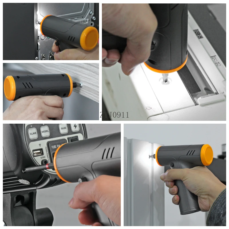 Household tool set, electric screwdriver, small one-word cross rice, electric screwdriver, rechargeable 3.6v