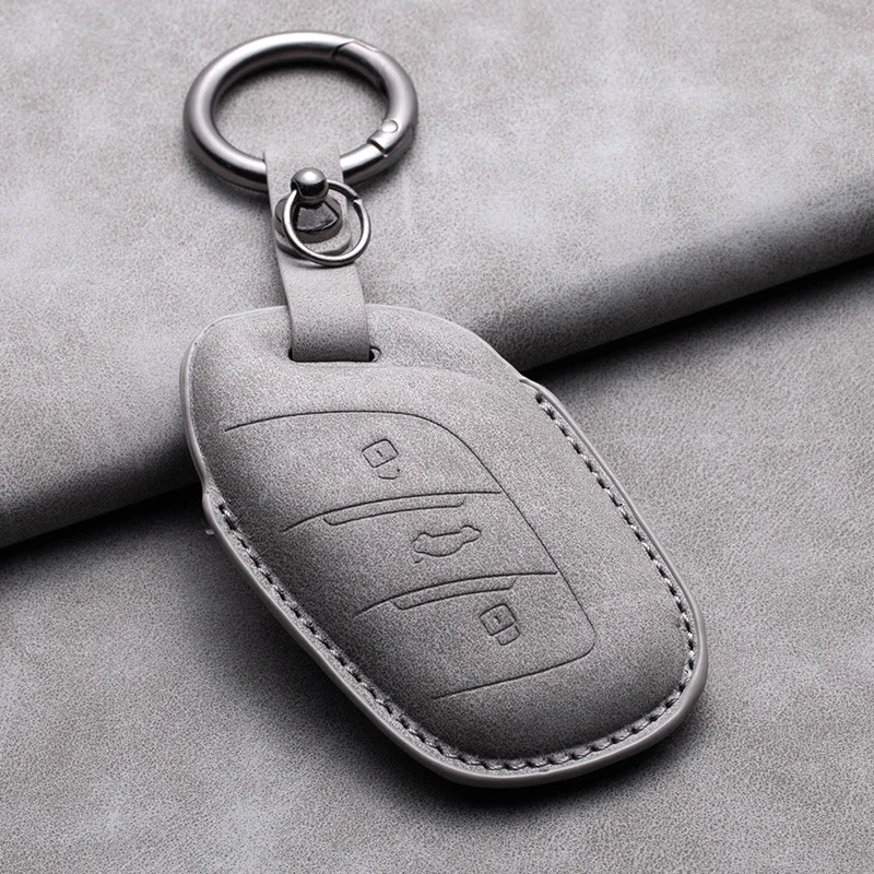 3 Buttons Car Remote Key Case Cover for MG4 2023 Mg6 Ev MG HS GT ZS EV ZX MG5 for Roewe RX3 RX5 RX8 ERX5 I6 I5 Leather Key Fob