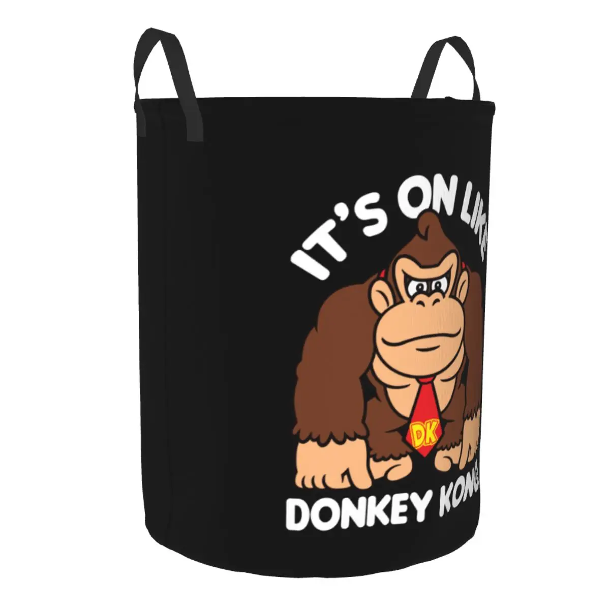 Custom It's On Donkey Kong Laundry Hamper Large Storage Basket Gorilla Kids Nursery Toy Organizer