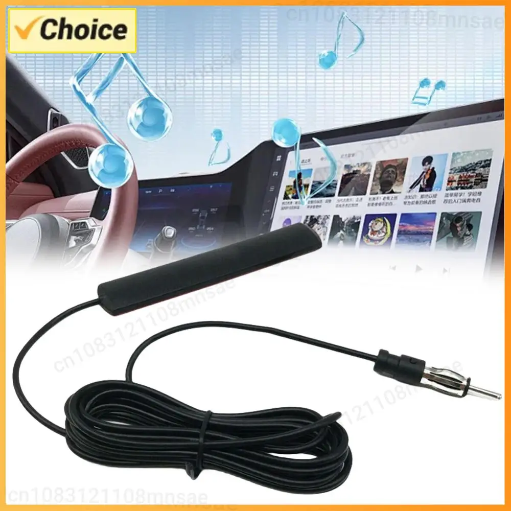 DC 5-12V Electronic Stereo Radio AM/FM Aerial 3 Meter Car Radio Patch Aerial Booster Stability Signal FM Amp for Truck Boat Auto