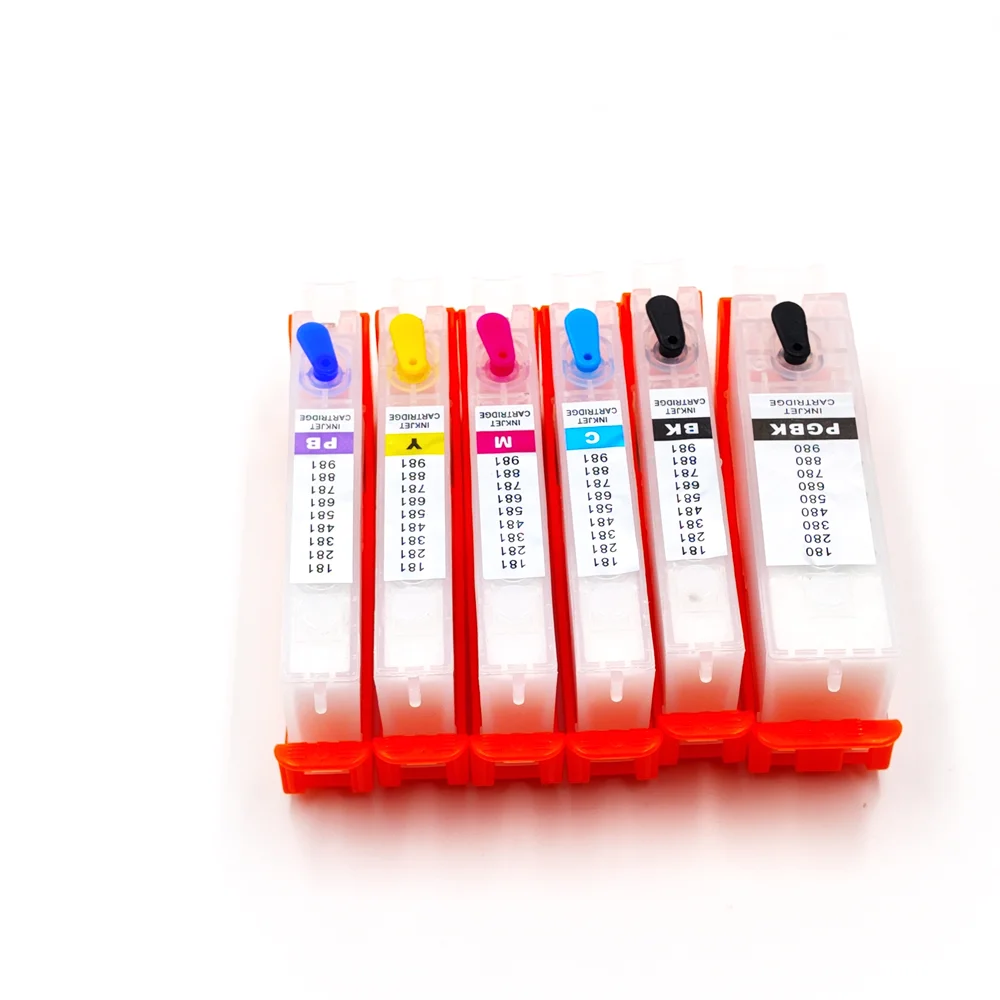6 ألوان PGI-580 XL CLI-581 خرطوشة حبر لكانون 580 581 XXL PIXMA TS705 TR7550 TR8550 TS6150 TS8150 9150 TS9155 طابعة #2