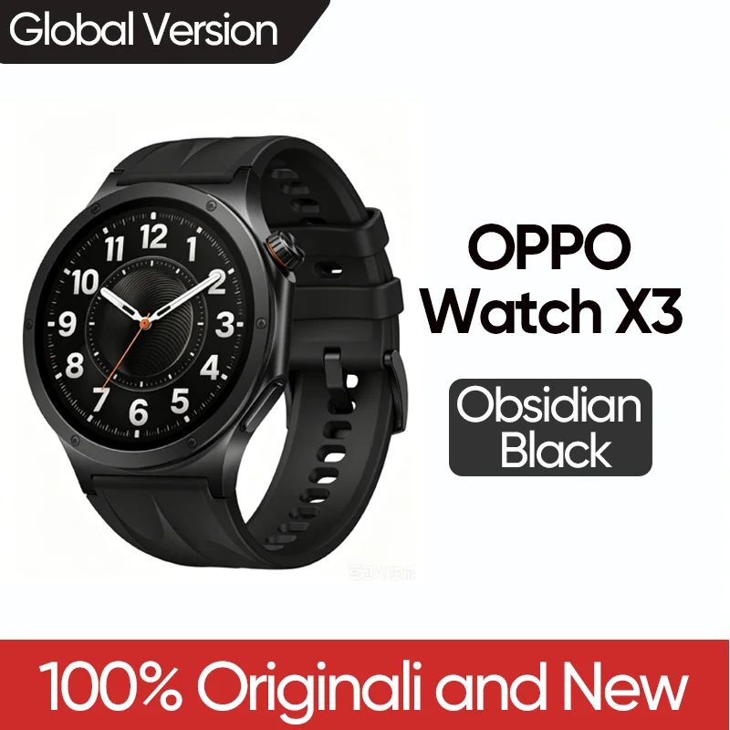 Globale versie OPPO Watch X3 Smartwatch Ultralichte titaniumlegering behuizing 1.50" LTPO AMOLED display 16 dagen batterijduur NFC IP68