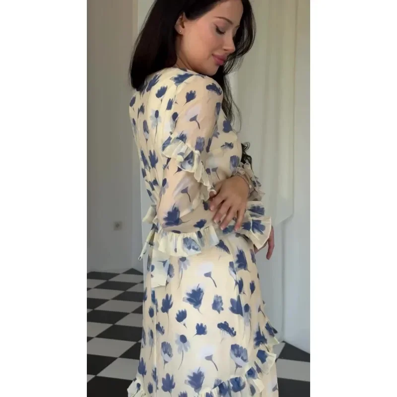 

Eid Muslim Abaya for Women Sweet Party Dresses Jalabiya Ramadan Arab Islam Long Robe Morocco Kaftan Dubai Flower Print Vestidos