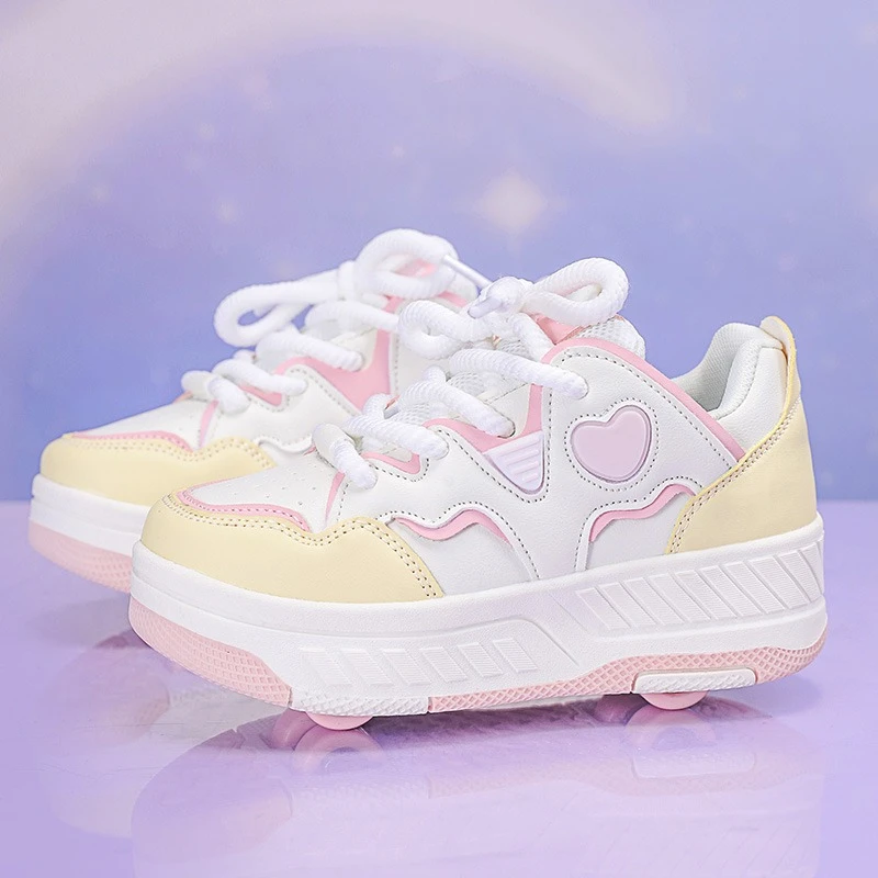 

Новинка 2023 года, обувь для роликовых коньков для девочек, четырехколесные коньки, обувь для побега, коньки для мальчиков, обувь с колесами, автоматическая всплывающая обувь