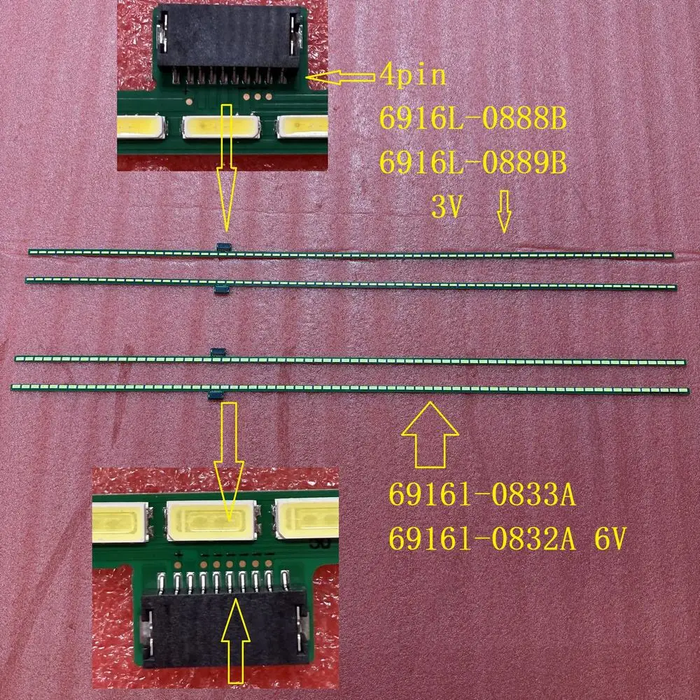 LED Strip for 55LM640T 55LM6600 55LM6700 55LM660S 55LM6400 55LM760S 55LM860V 55L7200U 55L6200U 6916L-0888B 0889B 0833A 0832A