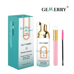 60ml Lash Shampoo Brush Kit Eyelash Cleaning Solution Bubble Mousse Lashes Cleaner Non-Irritating Makeup Remover Wholesale