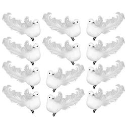 Home Decor Artificial Bird Pigeons Ornaments Bubble Birds Christmas Tree Decoration With Claw Craft Furnishing Articles