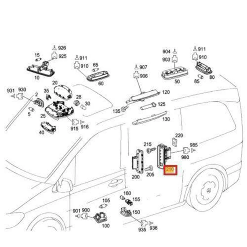 Sliding Door Electric Contact Switch For Mercedes-Benz Vito W639 W447 W448 W636 Sprinter 907 A9078213000 A6398200654 Spare Parts