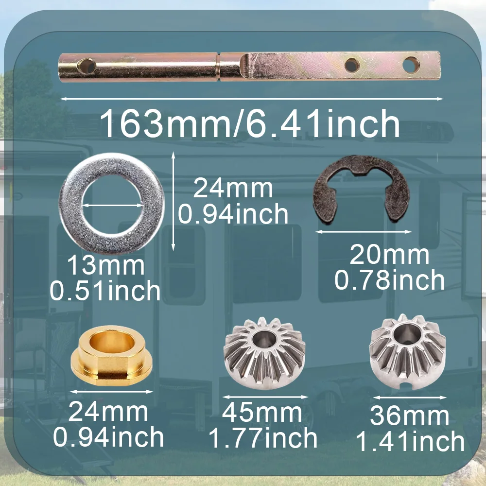 Kit de réparation de train d'atterrissage électrique en métal, roue 146059 RV, Kit de composants de train d'atterrissage en métal pour assemblages de train d'atterrissage électrique Lippert