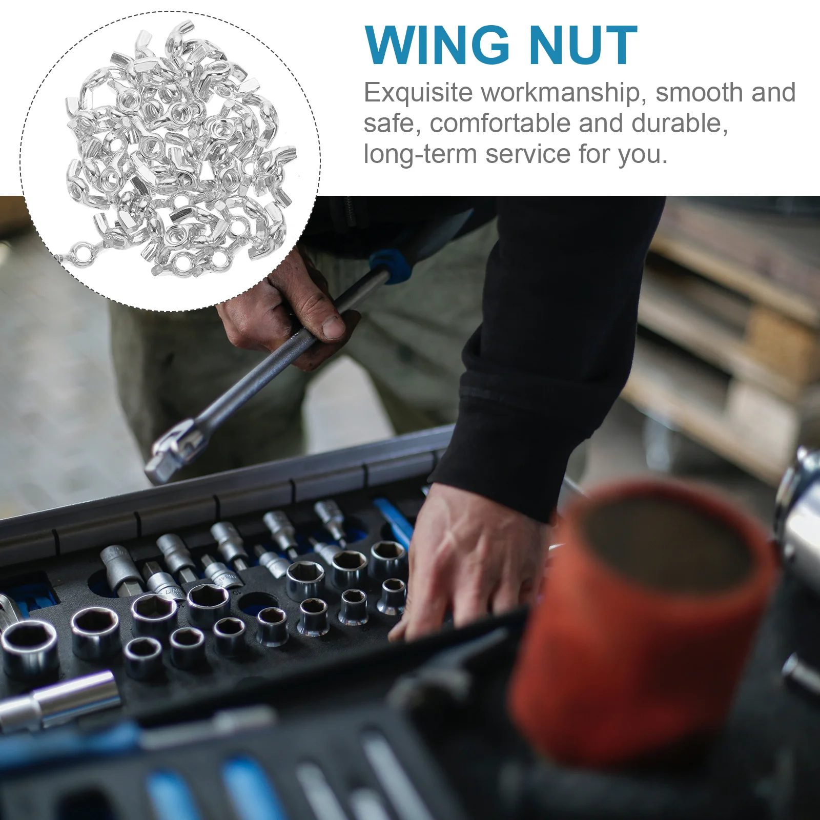 20 Pcs Wing Nut Hand Tighten Fastener Nuts Fasteners Butterfly 5/16-18 Parts Screws Carbon Steel Inch