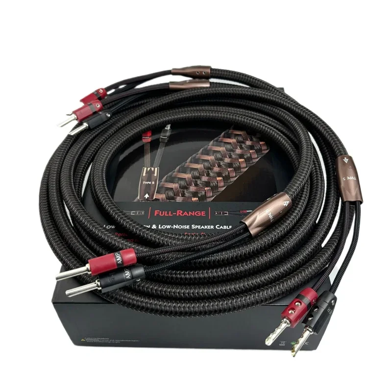 زوج Type5 كامل المدى كابل مكبر الصوت الصلبة PSC + النحاس HiFi مضخم الصوت القرن كابلات BFA الموز التوصيل
