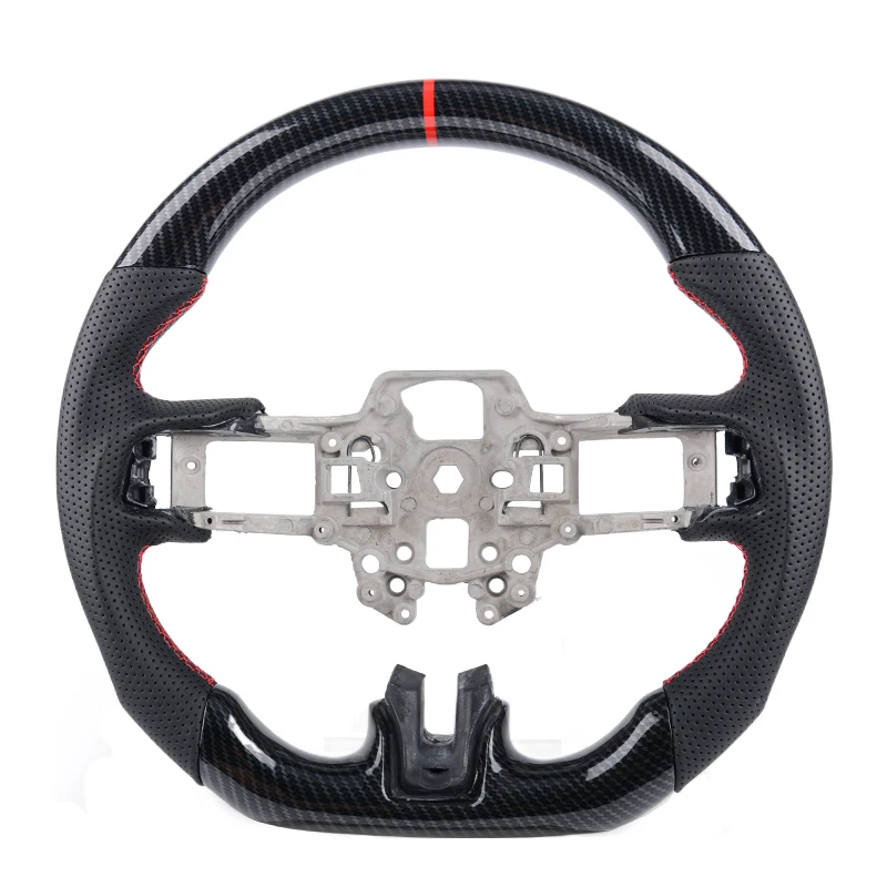 Гидро-Dip рулевое колесо из углеродного волокна для Ford Mustang 2018, 2019, 2020, 2021, 2022, GT350, GT500, Ecoboost Shelby