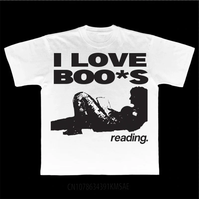 

Punk Harajuku Graphic Print Cotton T-shirt Streetwear Top Retro Oversized Rock Goth Tee Hip Hop Casual Short Sleeve T-shirt