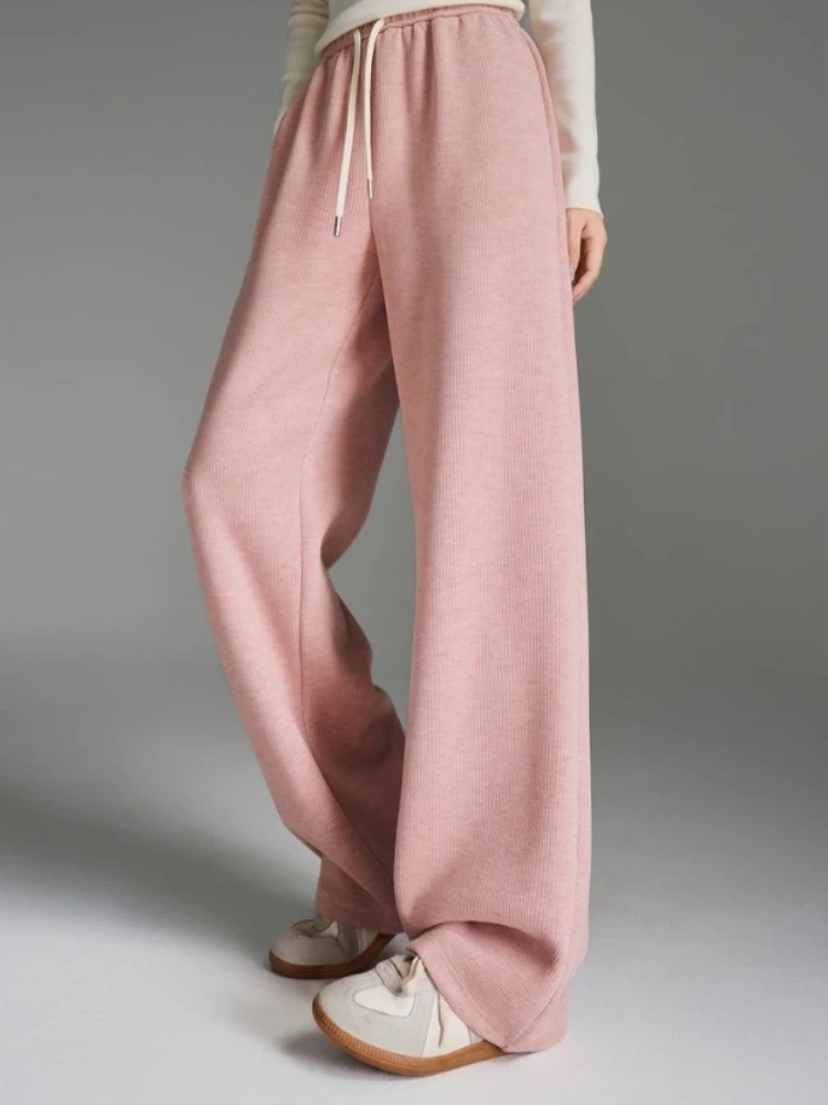 กางเกงขายาวทรงตรง OLrain รุ่น Autumn สำหรับผู้หญิง ปี 2025 รุ่นใหม่ สีพื้น เรียบง่าย สไตล์สาวออฟฟิศ ให้ความอบอุ่น รุ่น O57QK001501