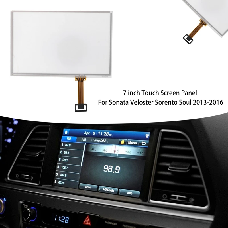 

7 Inch Press Screen Panel Glass Digitizer For Hyundai Sonata Veloster Kia Sorento Soul 2013-2016 Radio Navigation 7Inch