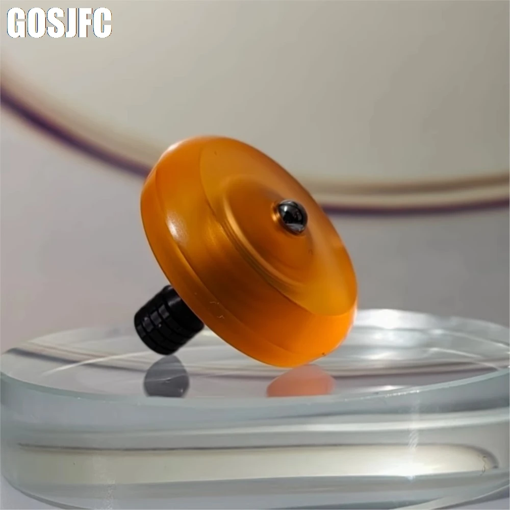 Orange Gyro Acrylic Hand Twist Gyro Desktop Toys EDC Non-Resistance Stress Reduction Stress Relief Office