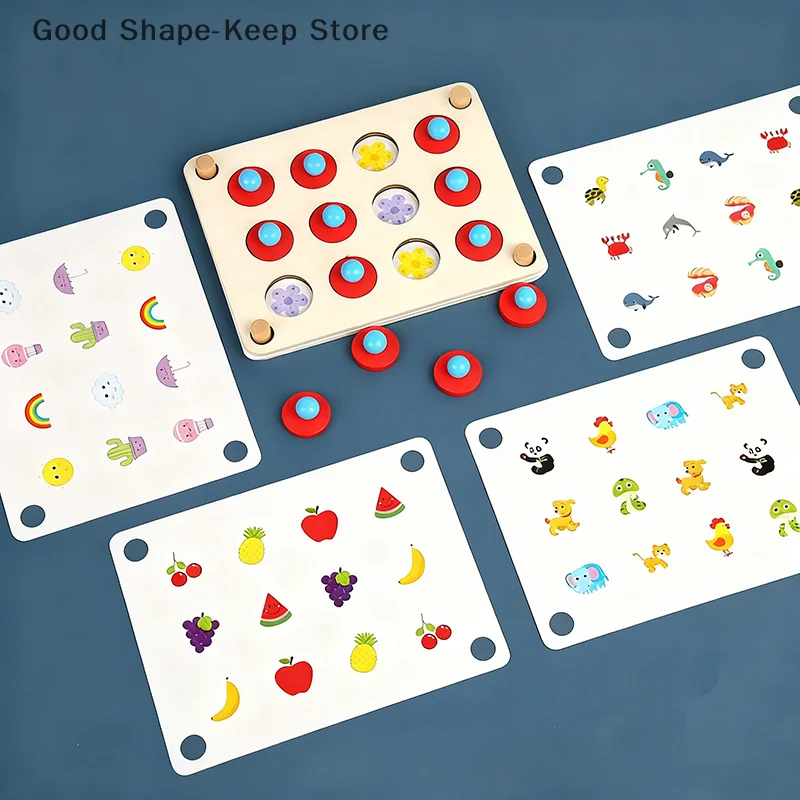 Giocattolo educativo per scacchi di memoria per bambini - Gioco di apprendimento Montessori per la concentrazione e lo sviluppo logico