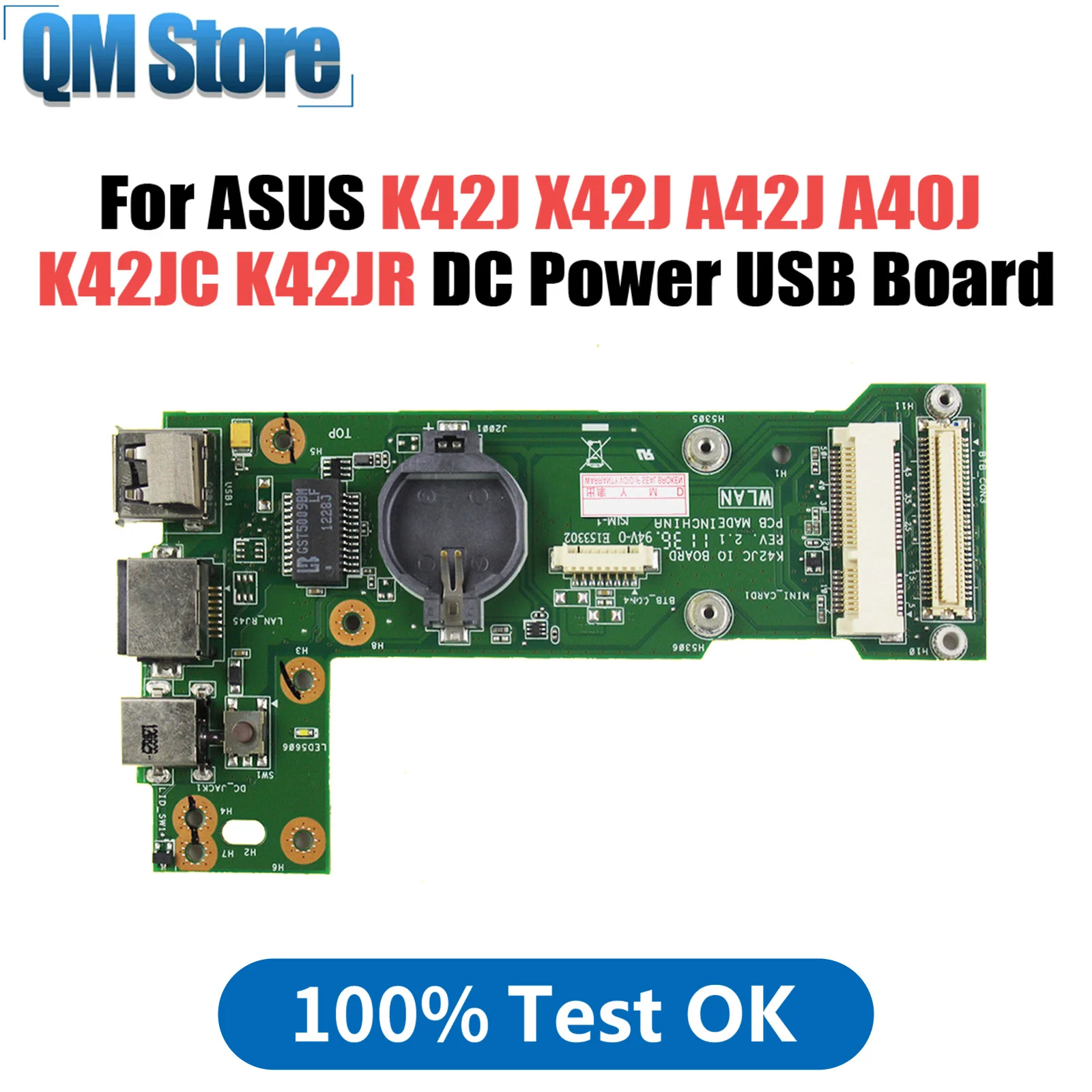 

DC Power USB Board For Asus K42J X42J A42J A40J K42JC K42JR K42JZ K42JY K42JV x42D K42D K42F board