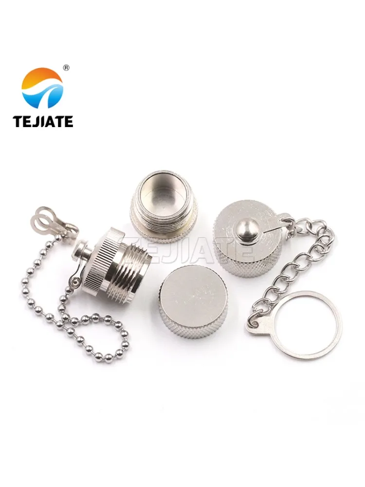 Capuchon anti-poussière de type N, prise de type N avec chaîne, couvercle étanche entièrement en cuivre, couvercle de protection L16, prise de type N mâle/femelle