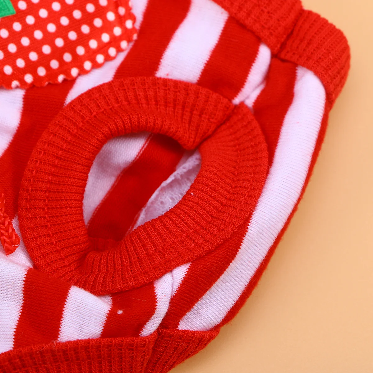 

Sanitary Physiological Pants for Male Dogs Cotton Washable Stripe Design Red and White Size S Protection Against Urine Blood