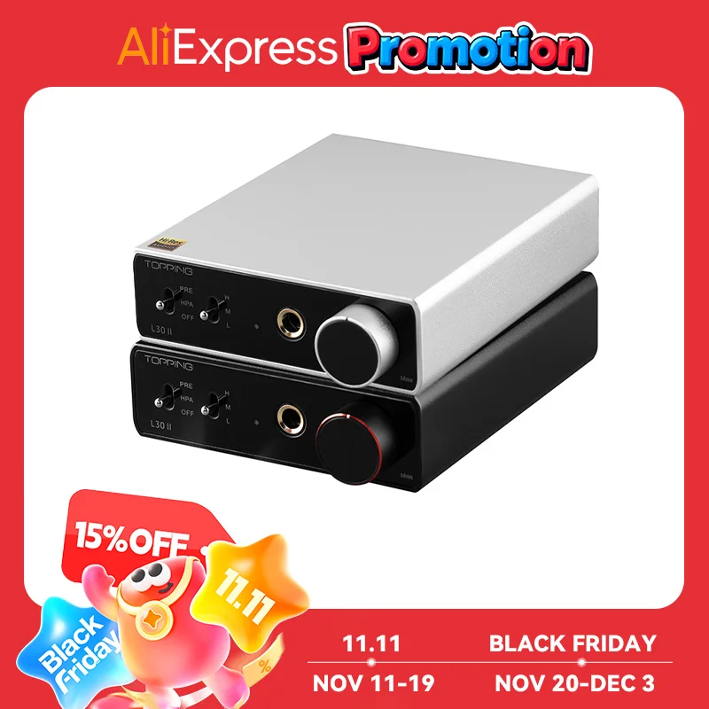 TOPPING-L30II NFCA 헤드폰 앰프 고해상도 오디오, 560mW × 2 L30II 앰프와 E30II 결합