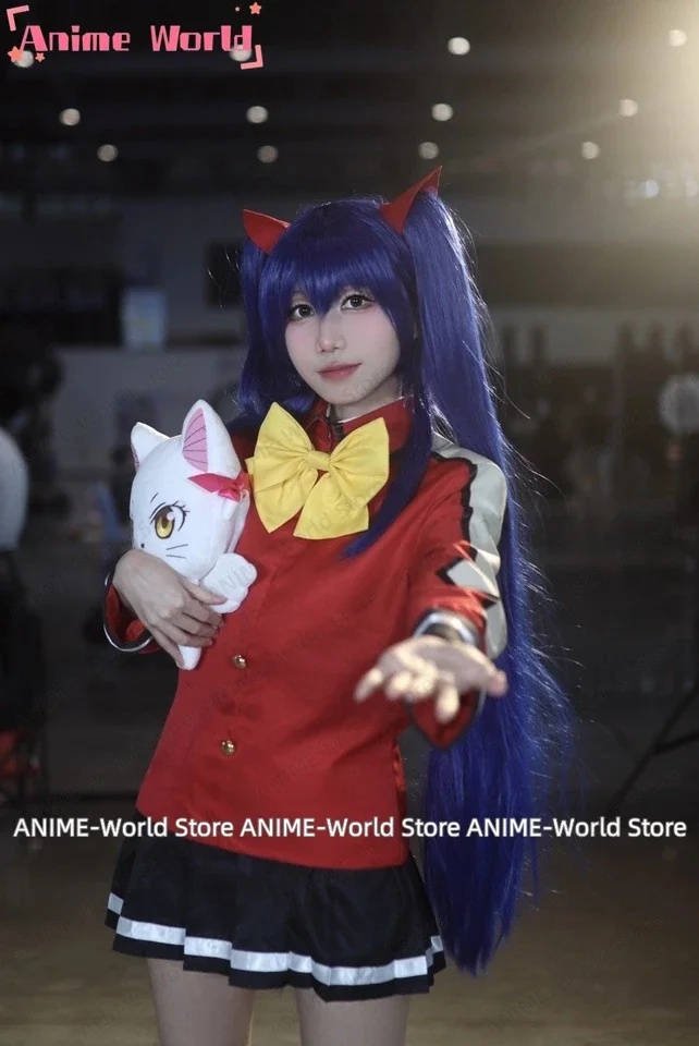 《Custom Size》Anime Wendy Marvell Cosplay Costume Custom Size Dresses Suit School Uniform Tops+Skirt+Tie