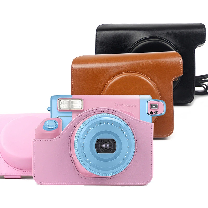 Quality PU Leather Carrying Bag Camera Bag For Fujifilm Instax Wide 300 Instant Camera Case PU Carrying Bag With Shoulder Strap - view 3