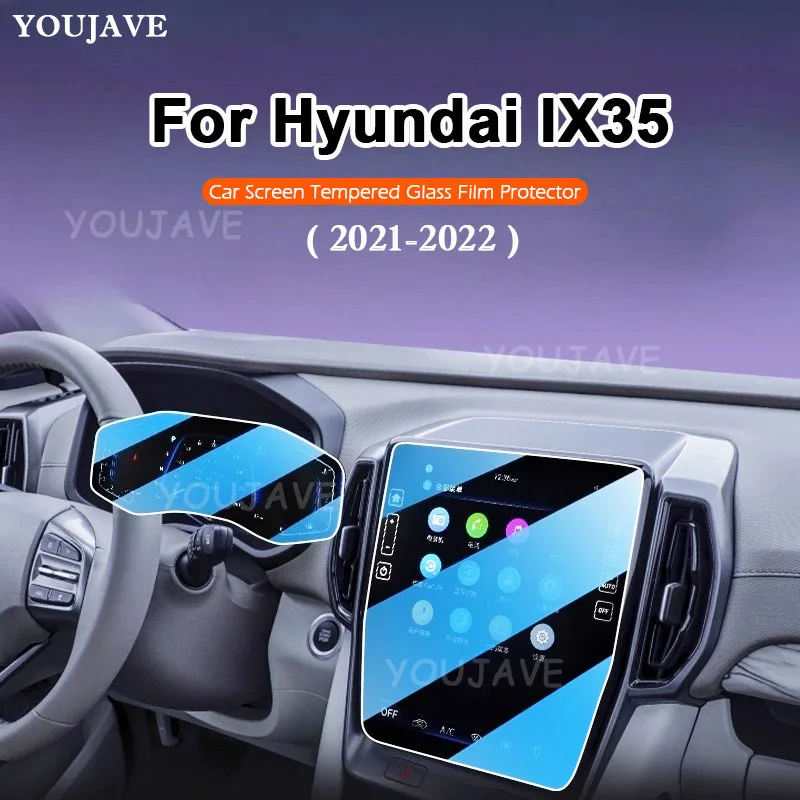 For Hyundai IX35 20212022 10.40inches Car GPS Navigation Dashboard Monitor LCD Screen Tempered Glass Protective Film Accessories