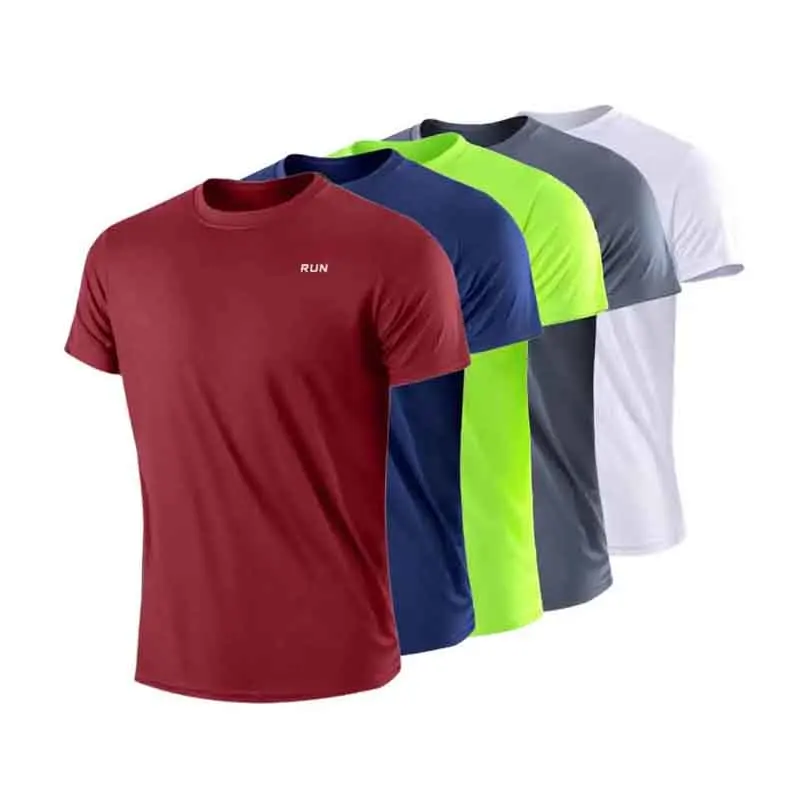 

Мужские эластичные повседневные футболки с короткими рукавами, топы, дышащая футболка для спортзала, мужские быстросохнущие спортивные футболки для бега, мужская одежда