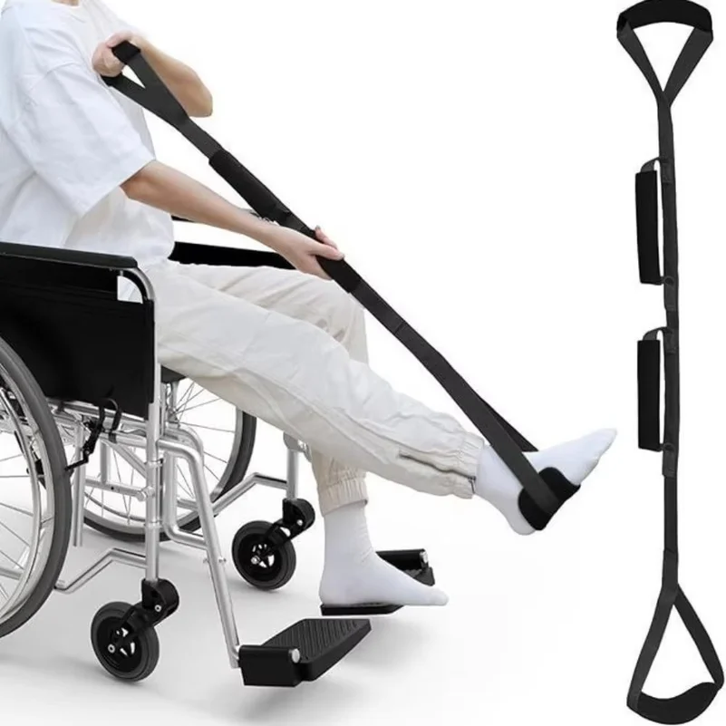 Walking Aids Multi Use Leg Lifting Belt Wear Resist Elastic Leg Lift Strap Nylon Leg Train Strap for Stroke Hemiplegia