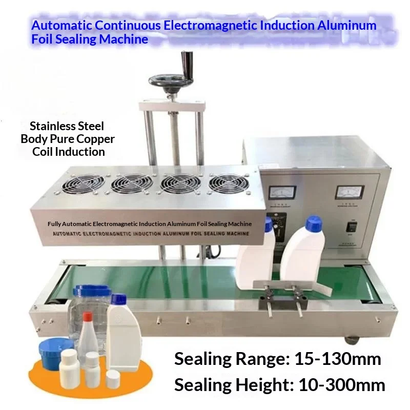 Commercial Continuous Induction Sealer Automatic Aluminum Foil Sealing Machine for Honey Oil Plastic Glass Bottles