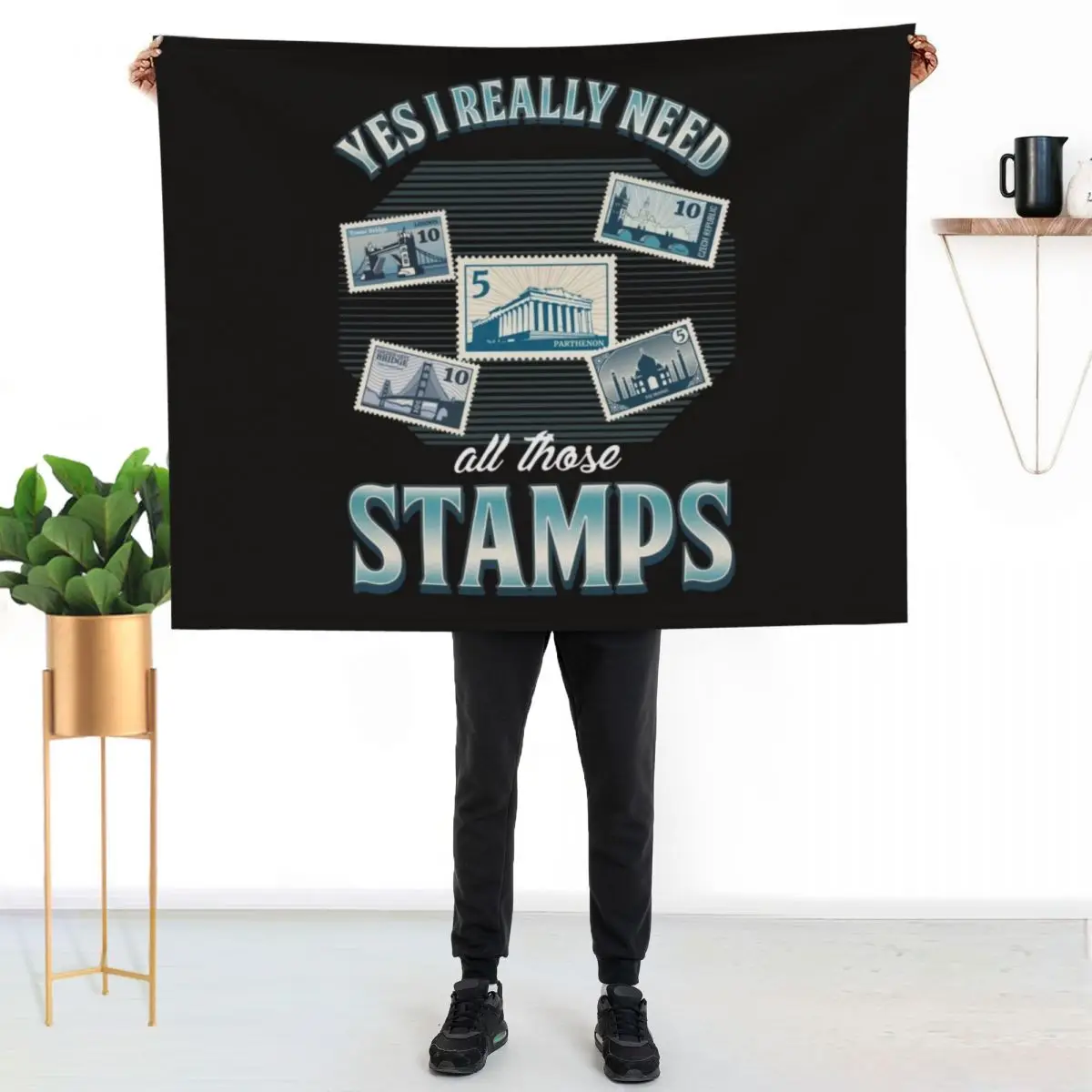 Stamps Collecting Hobby Postal Stamp Collector Philatelist Throw Blanket Soft Beds Sleeping Bag Sofa Heavy Blankets