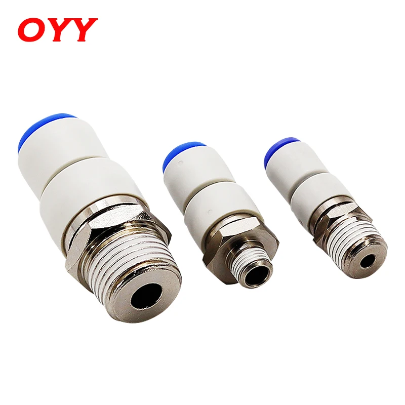 1PCS High-speed Rotary 400r/Min Hose Pipe Connector KSH06-M5/M6/08-01S-02S Pneumatic Fittings