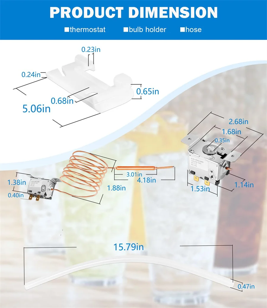 A30-3952-000 Thermostat-Kit für Hoshizaki Eismaschinenbehälter, Ersatzteil für Eismaschinen (Aftermarket) für TB0031 4A2879-01 420465-01 – Detail 4