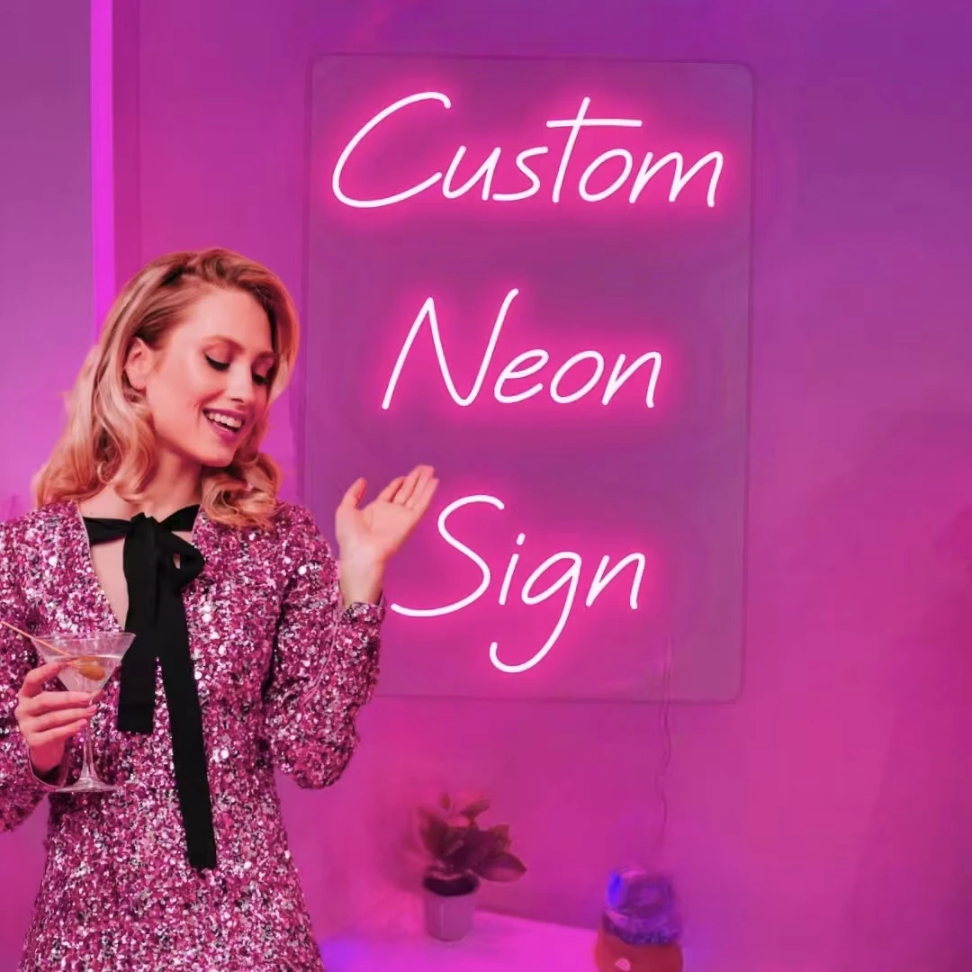 Individuelles Neon-Schild Personalisiertes LED-Neonlicht Acryl-Wanddekoration für Hochzeit Geburtstag Party Spielzimmer Büro Firmenlogo Name P