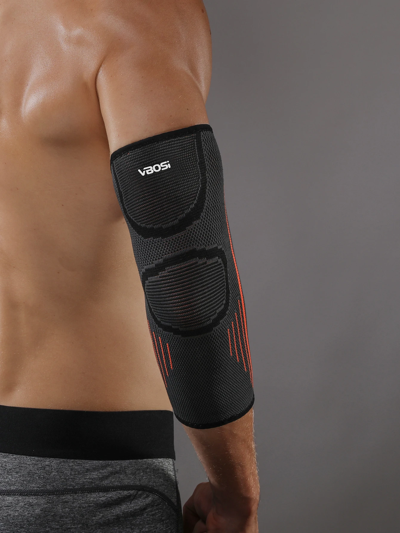 VBOSi قطعة واحدة من أكمام الكوع المرنة القابلة للتنفس للنساء والرجال - دعم رياضي لكرة الريشة وكرة السلة وصيد الأسماك