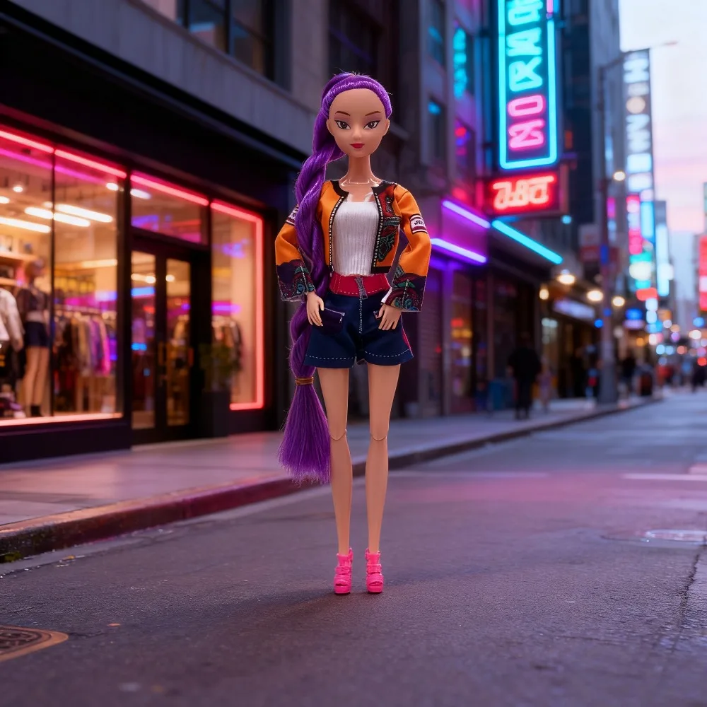 

Kpop Demon Hunters Action Figure New K-POP Demon Slayer Vinyl Doll Lumimila Zoey Desktop Ornament Toy For Kid Gifts