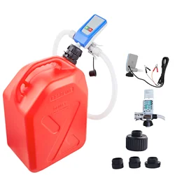 Fuel Transfer Pump with Auto-Stop Sensor Leak Protection,Hose Transfer Pump with Tank Adapter Portable Liquid Pump Universal