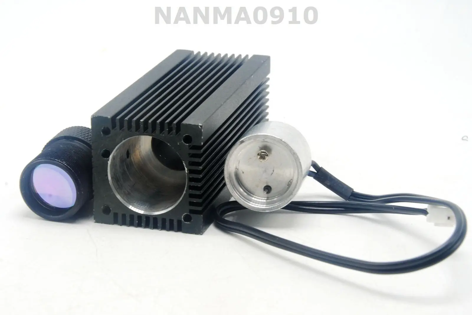 Focusable IR Laser Diode Housing for C-Mount Lasers w/ Cooling Fan & Glass Lens