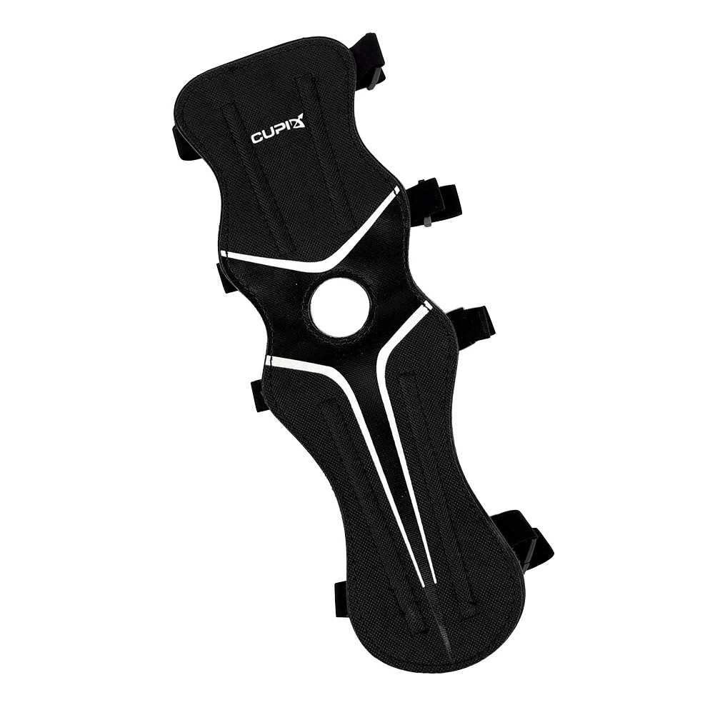 อุปกรณ์ป้องกันแขนธนูธนูป้องกันแขนสำหรับการฝึกล่าสัตว์สายรัดแขนที่ปลอดภัย